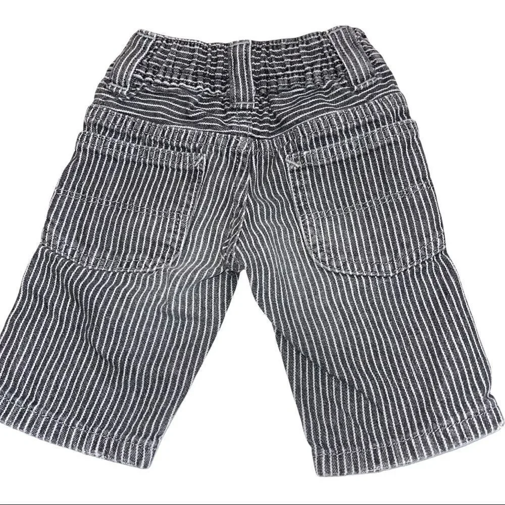 4/$25 - Baby Gap Dark‎ Grey Denim Pinstripe Shorts